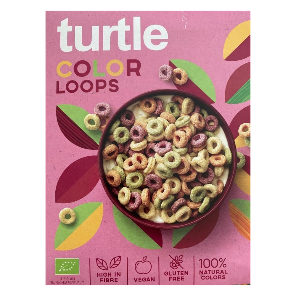 Πολύσπορα Δαχτυλίδια Δημητριακών Vegan Χωρίς Γλουτένη Turtle Color Loops 300g